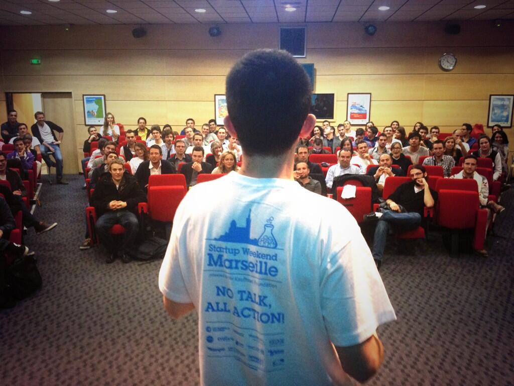 Antoine au Startup Weekend Marseille