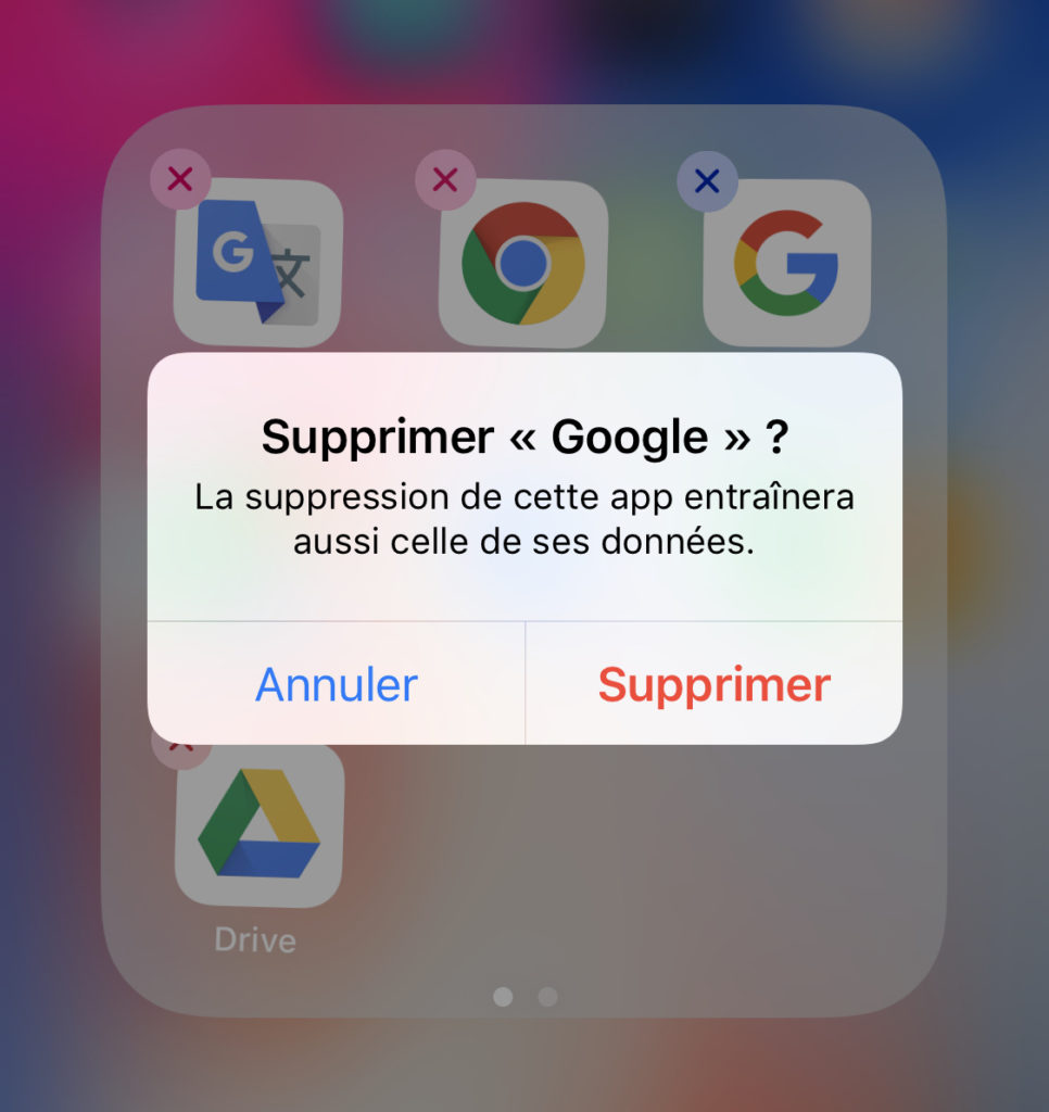 Supprimer "Google"